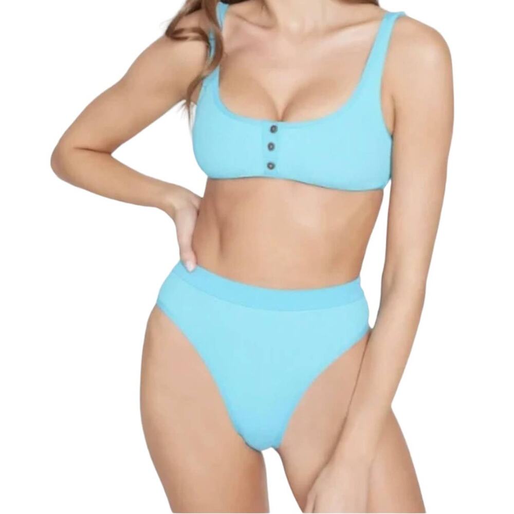 NWT! L*Space Robbie Aqua Bikini Swim Beachy Top - Size XL